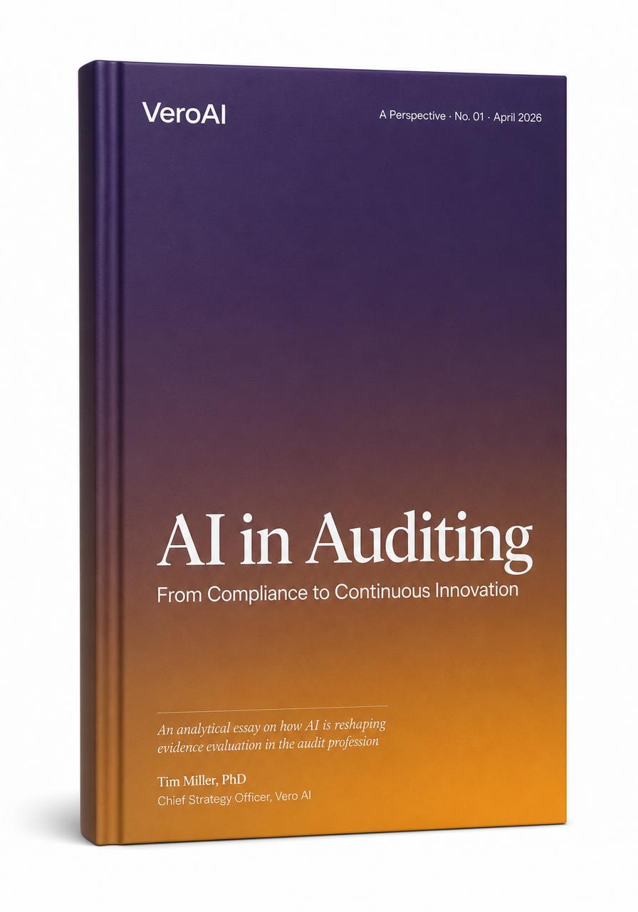 Cover of the Vero AI perspective paper AI in Auditing — From Compliance to Continuous Innovation